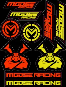 MOOSE OFFROAD SOFT-GOODS - DECAL SHEET MOOSE YL/OR - 43202206