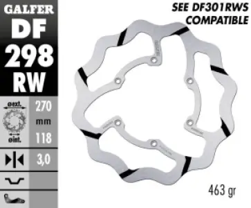GALFER - BRAKE DISC FIXED WAVE GROOVED - 17111727