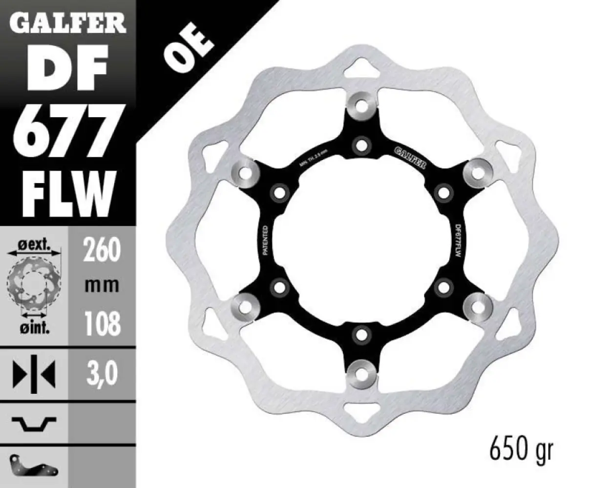GALFER - BRAKE DISC FLOAT WAVE - 17111753