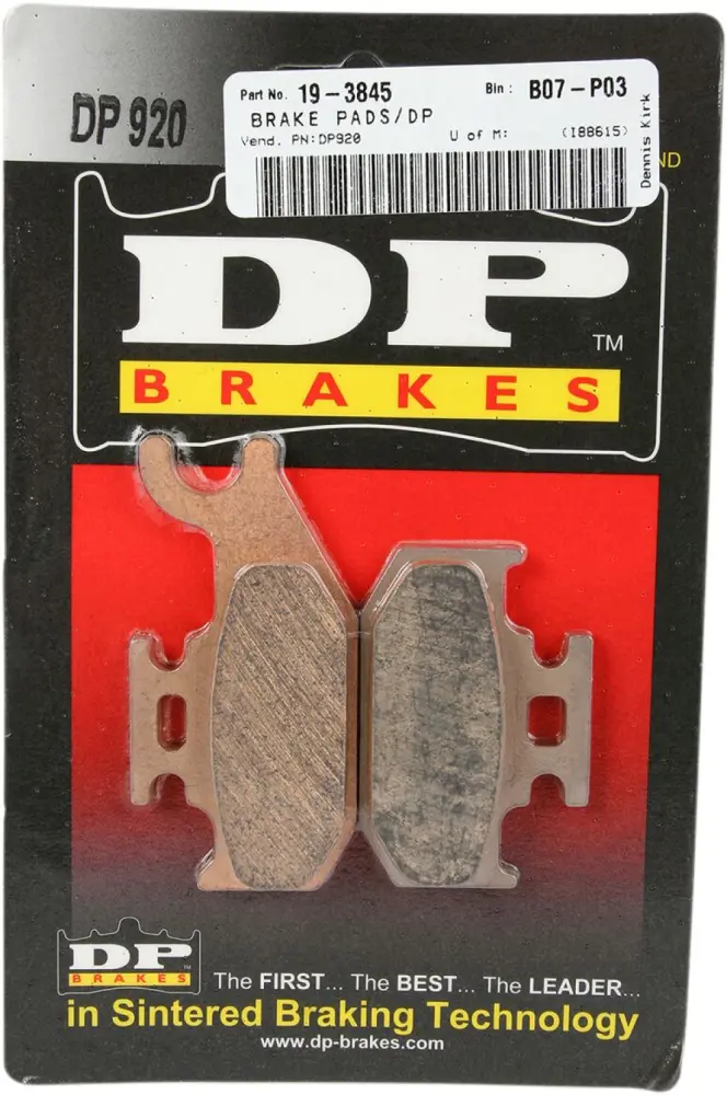 DP BRAKES - BRAKE PAD ATV BOMBRDR REAR - DP920