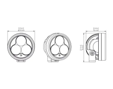 DENALI - DRIVING LIGHT D3 POD W/DATADIM - 20012947