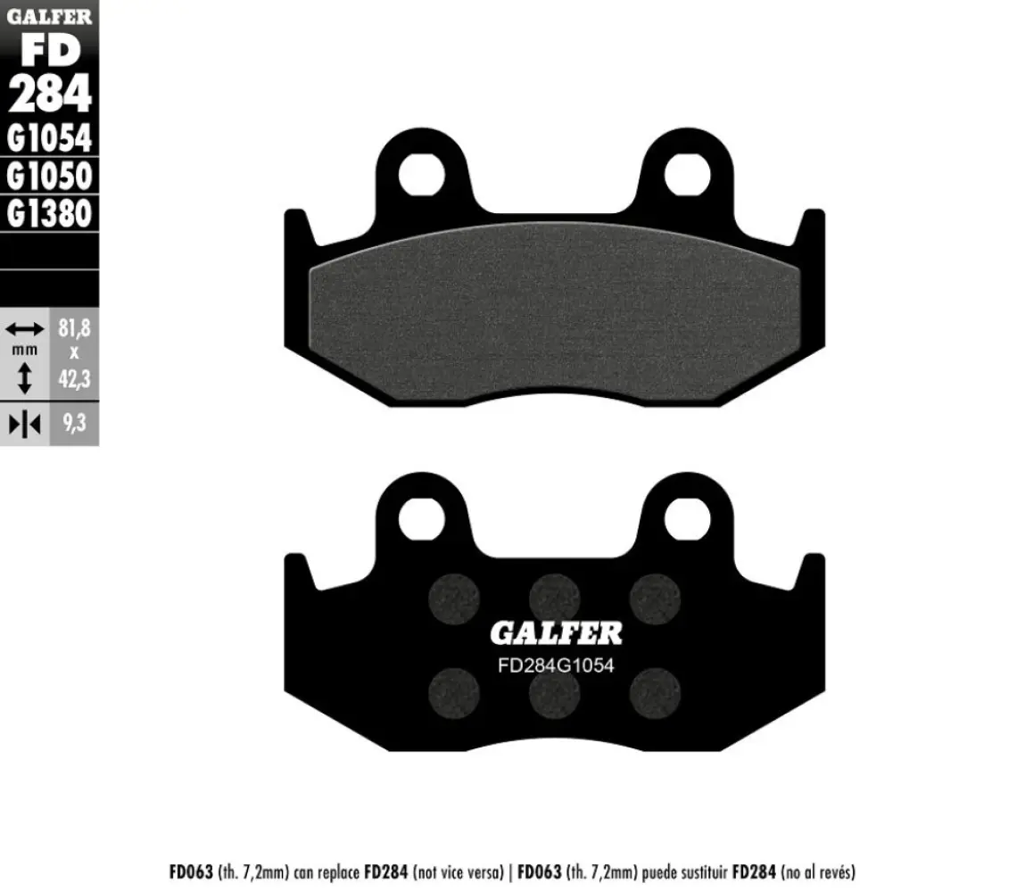 GALFER - BRAKE PAD SEMI METAL - 17213560