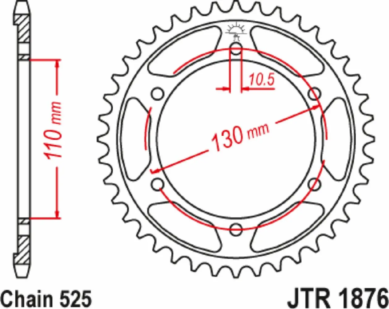 JT SPROCKETS - SPROCKET RR YAMAHA 42T - 12102763