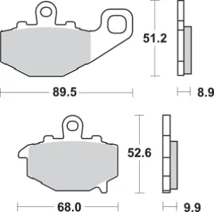 SBS - BRAKE PAD SINT REAR - 17220703