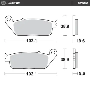 MOTO-MASTER - BRAKE PAD CERAMIC - 17220893