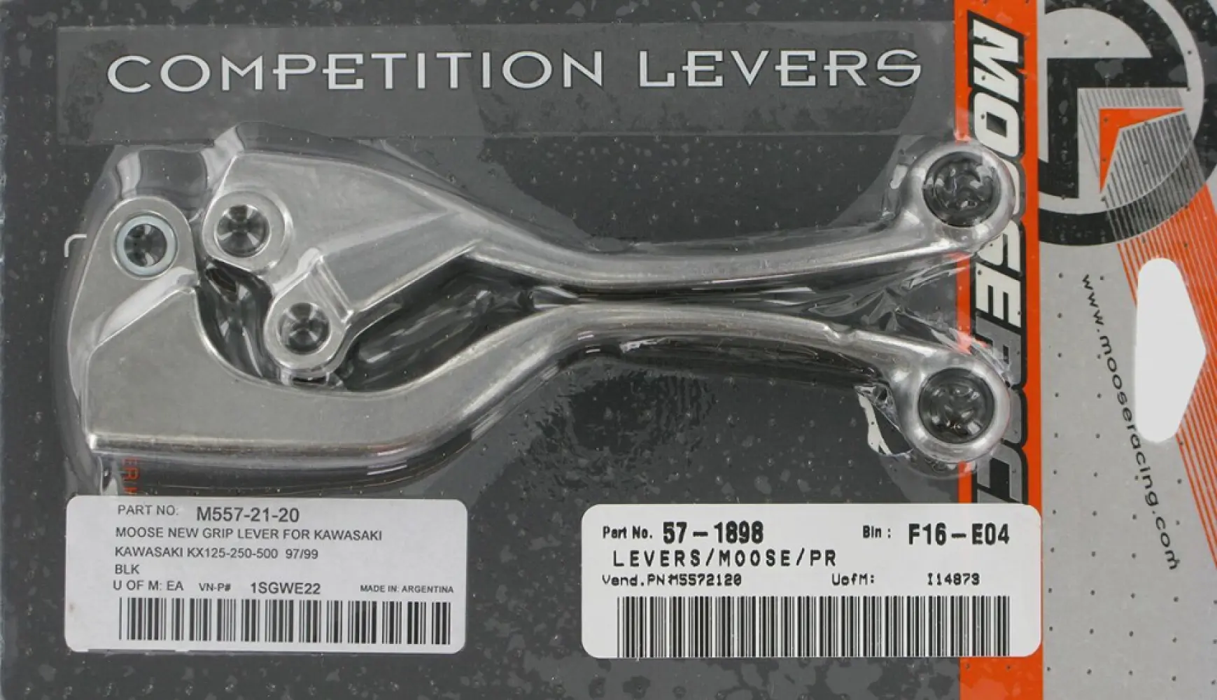 MOOSE OFFROAD HARD-PARTS - MSE GRIP LVRS KX-BLK - M5572120