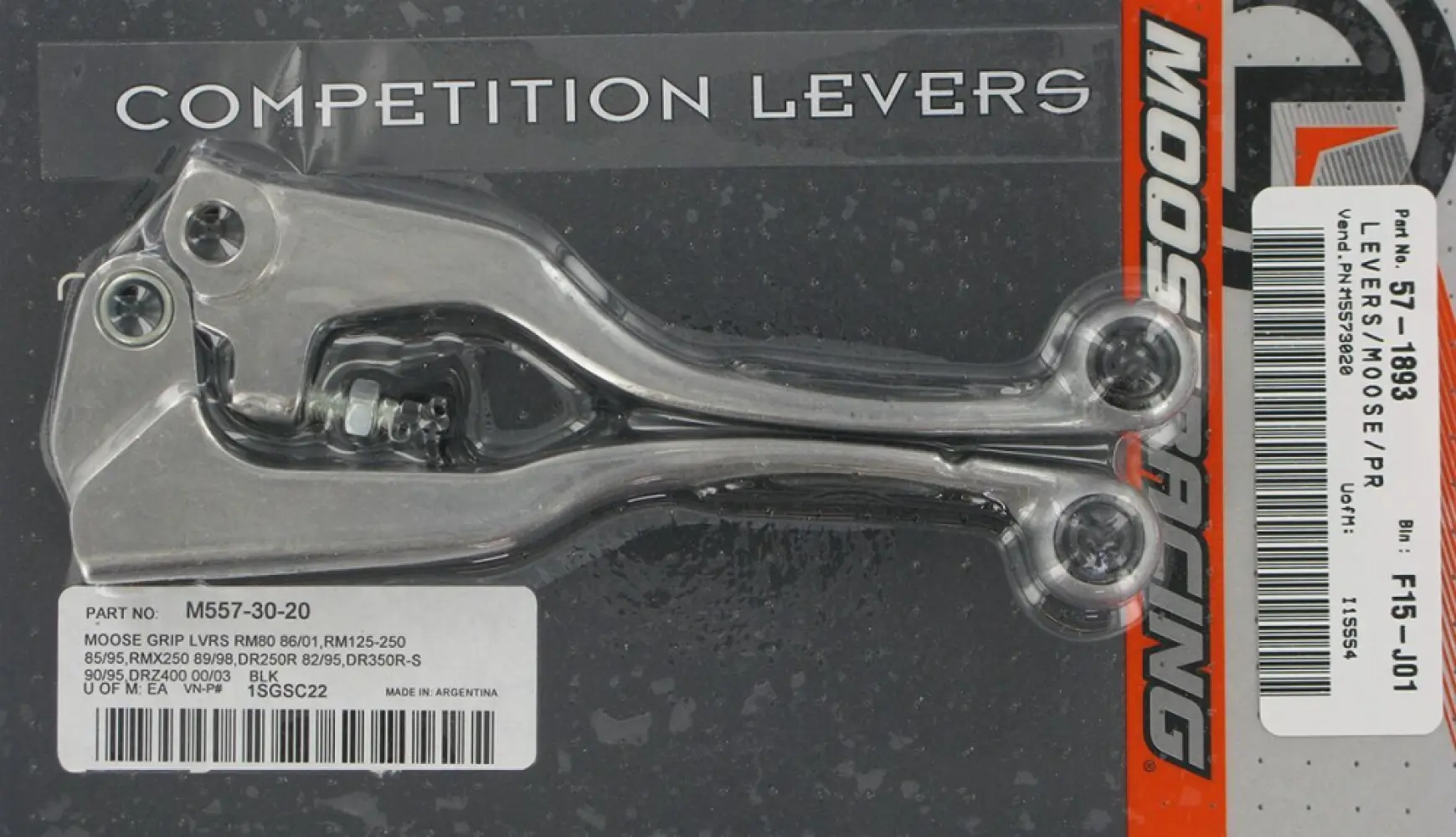 MOOSE OFFROAD HARD-PARTS - MS GRP LVRS RM/RMX/DR-BLK - M5573020