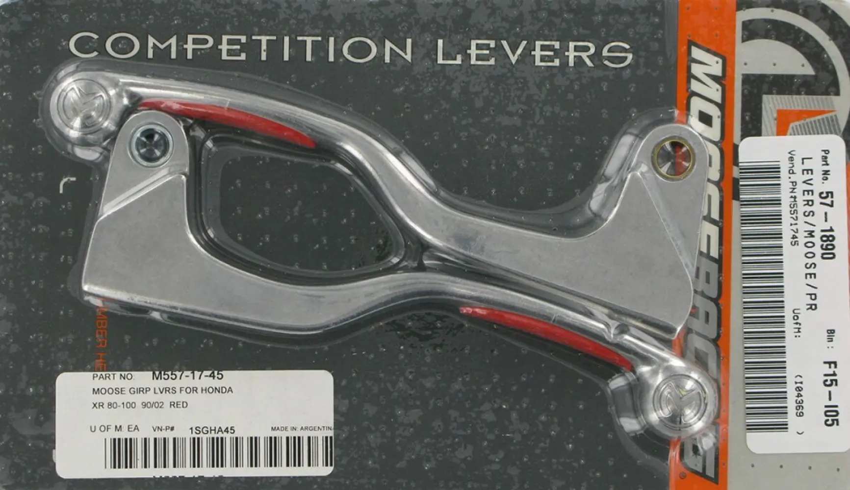 MOOSE OFFROAD HARD-PARTS - MSE GRIP LVRS XR-RED - M5571745
