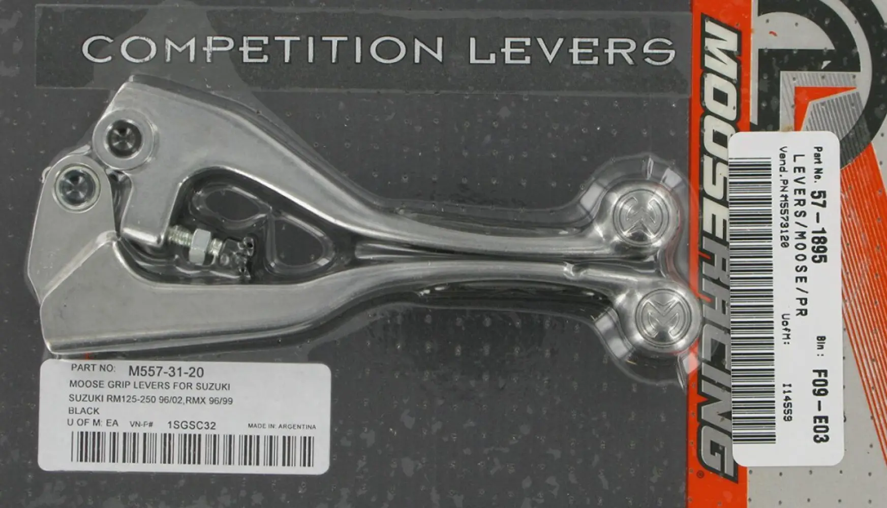 MOOSE OFFROAD HARD-PARTS - MS GRP LVRS RM125/250-BLK - M5573120