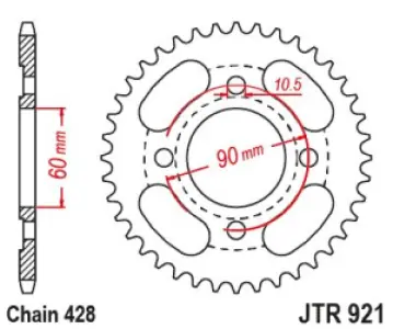 JT SPROCKETS - SPROCKET REAR 41T 428 - 12102837