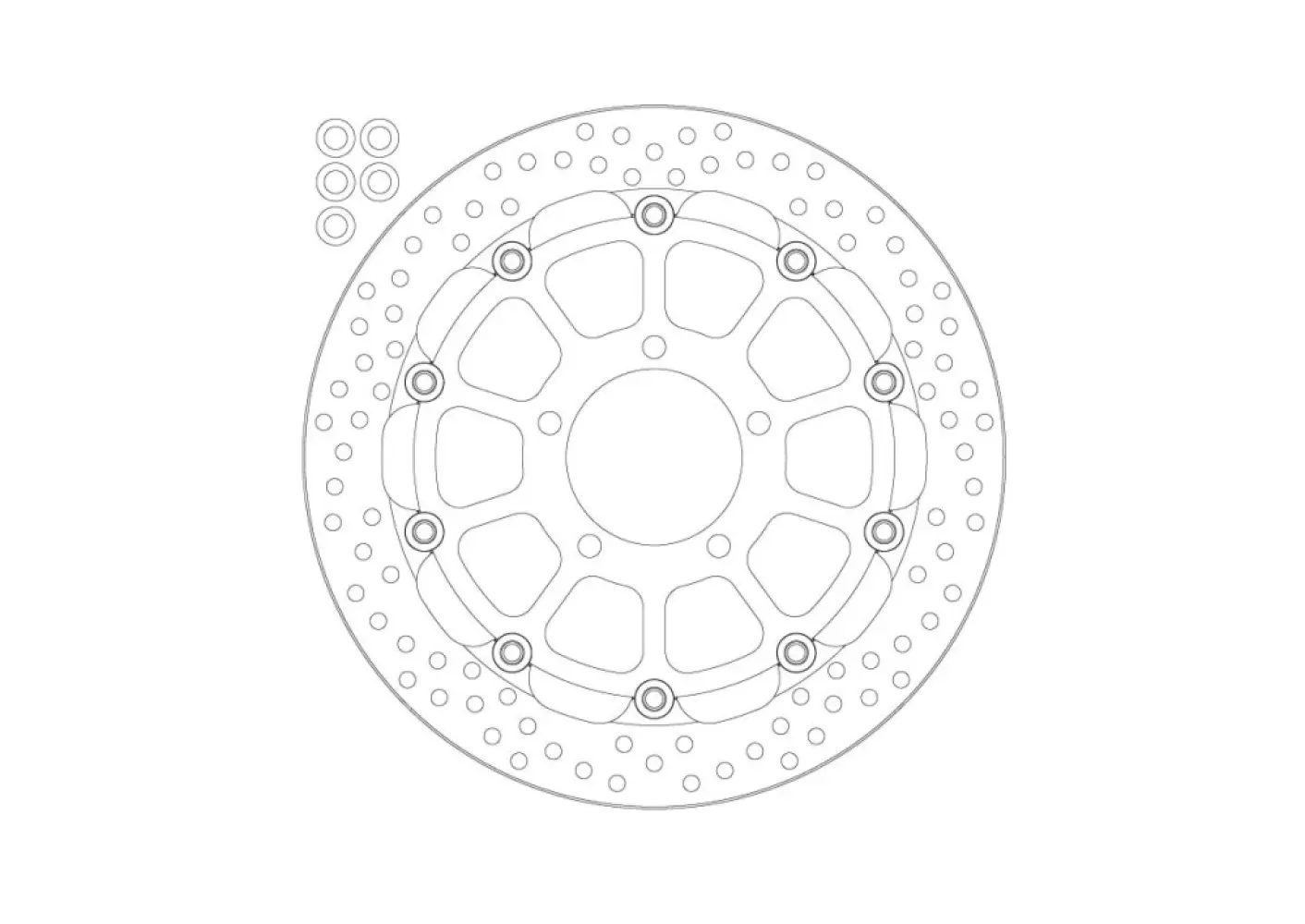 MOTO-MASTER - BRAKE DISC HALO FLOAT FT - 17104879