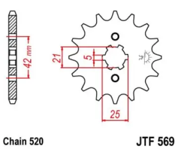JT SPROCKETS - SPROCKET FRONT 18T 520 - 12121168