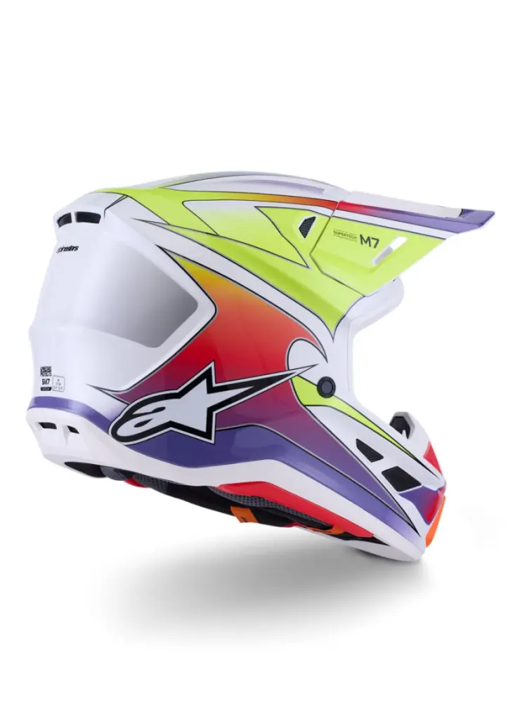 ALPINESTARS(MX) - HELMET SM7 FUSE WHT/YL/PU XL - 01109091