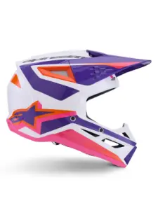 ALPINESTARS(MX) - HELMET SM3 HEAT WHT/PU/PINK M - 01109179