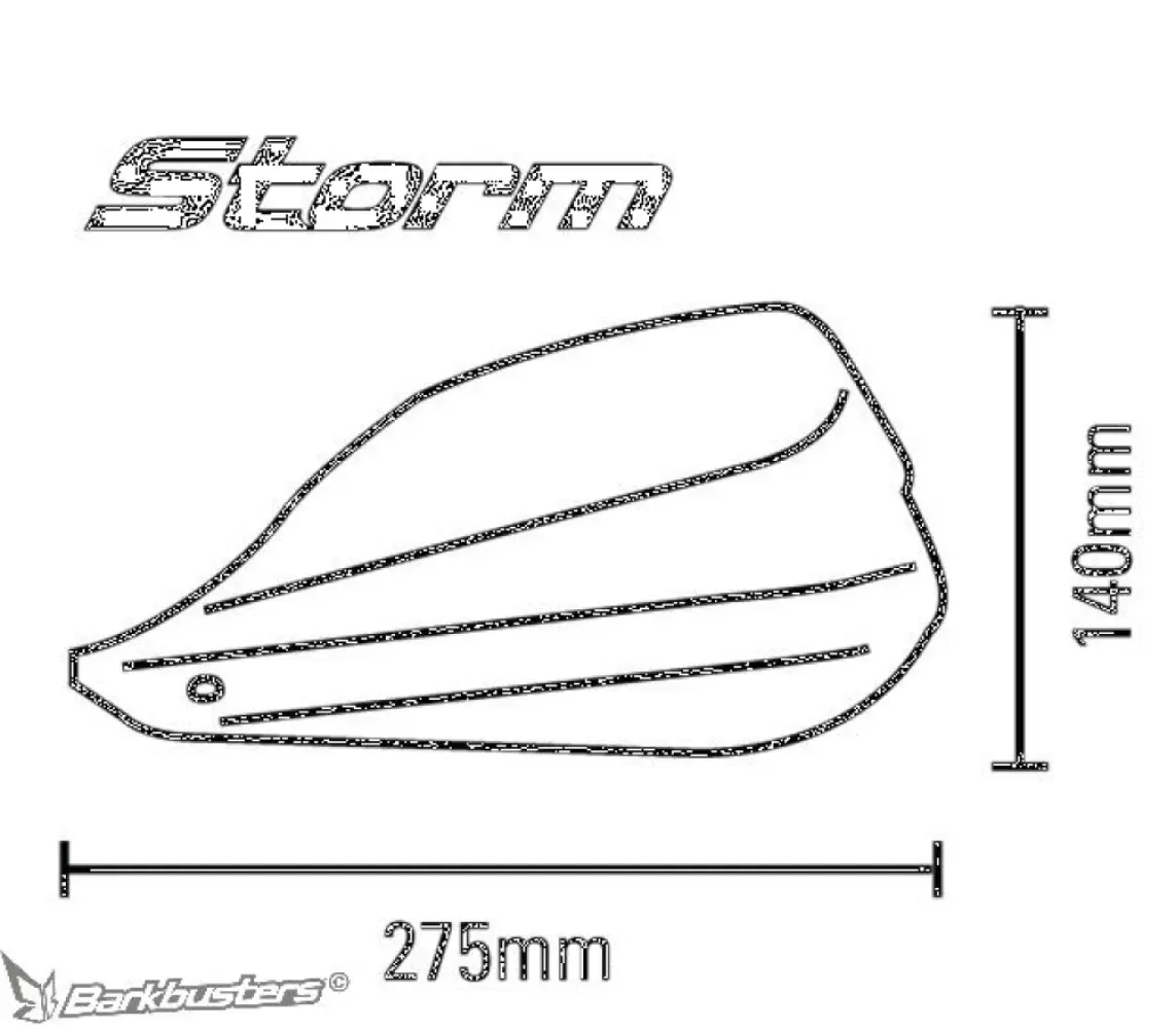 BARKBUSTERS - HANDGUARD STORM 25.4MM BK - 06352240