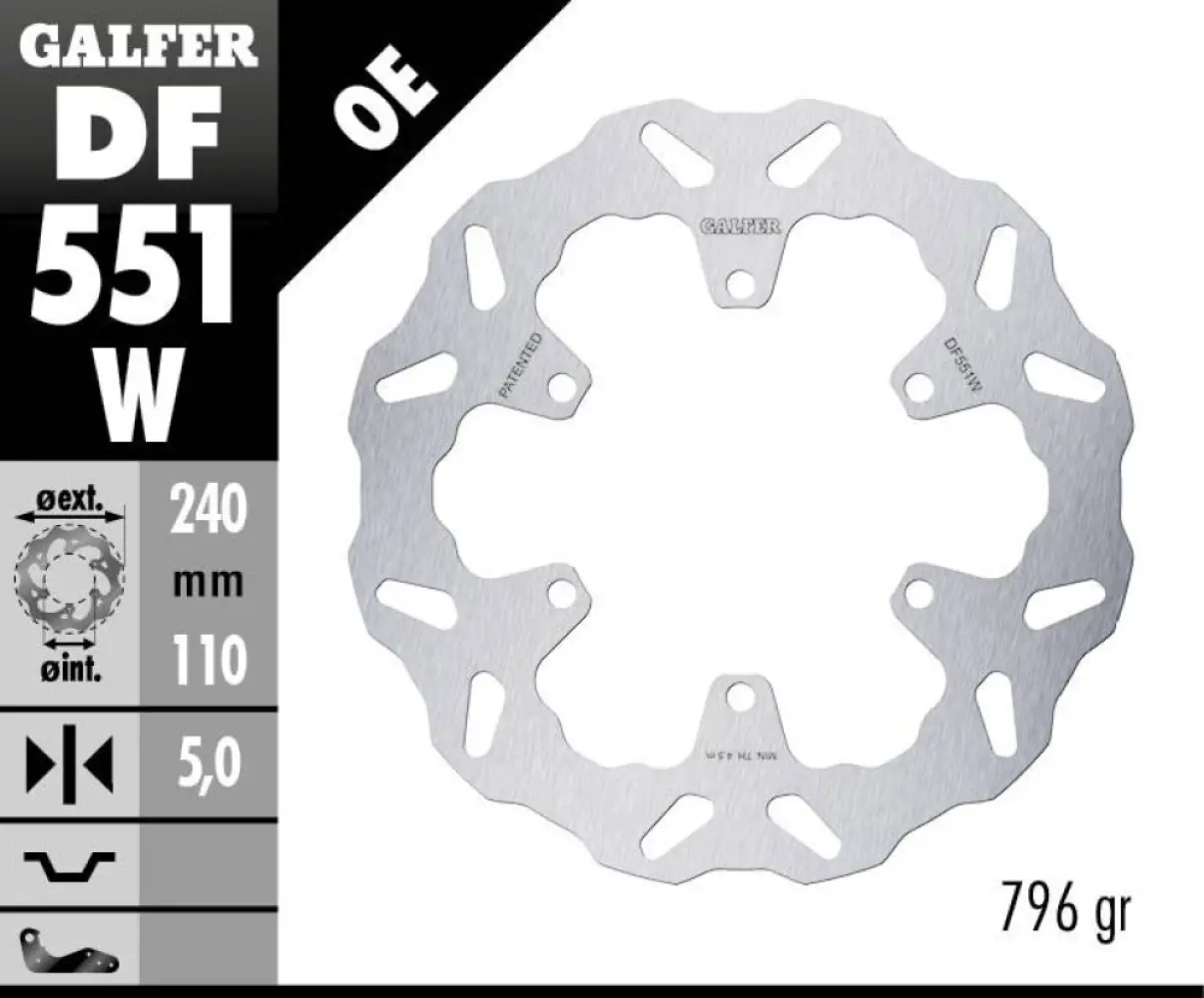 GALFER - BRAKE DISC FIXED WAVE RR - 17104163