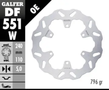 GALFER - BRAKE DISC FIXED WAVE RR - 17104163