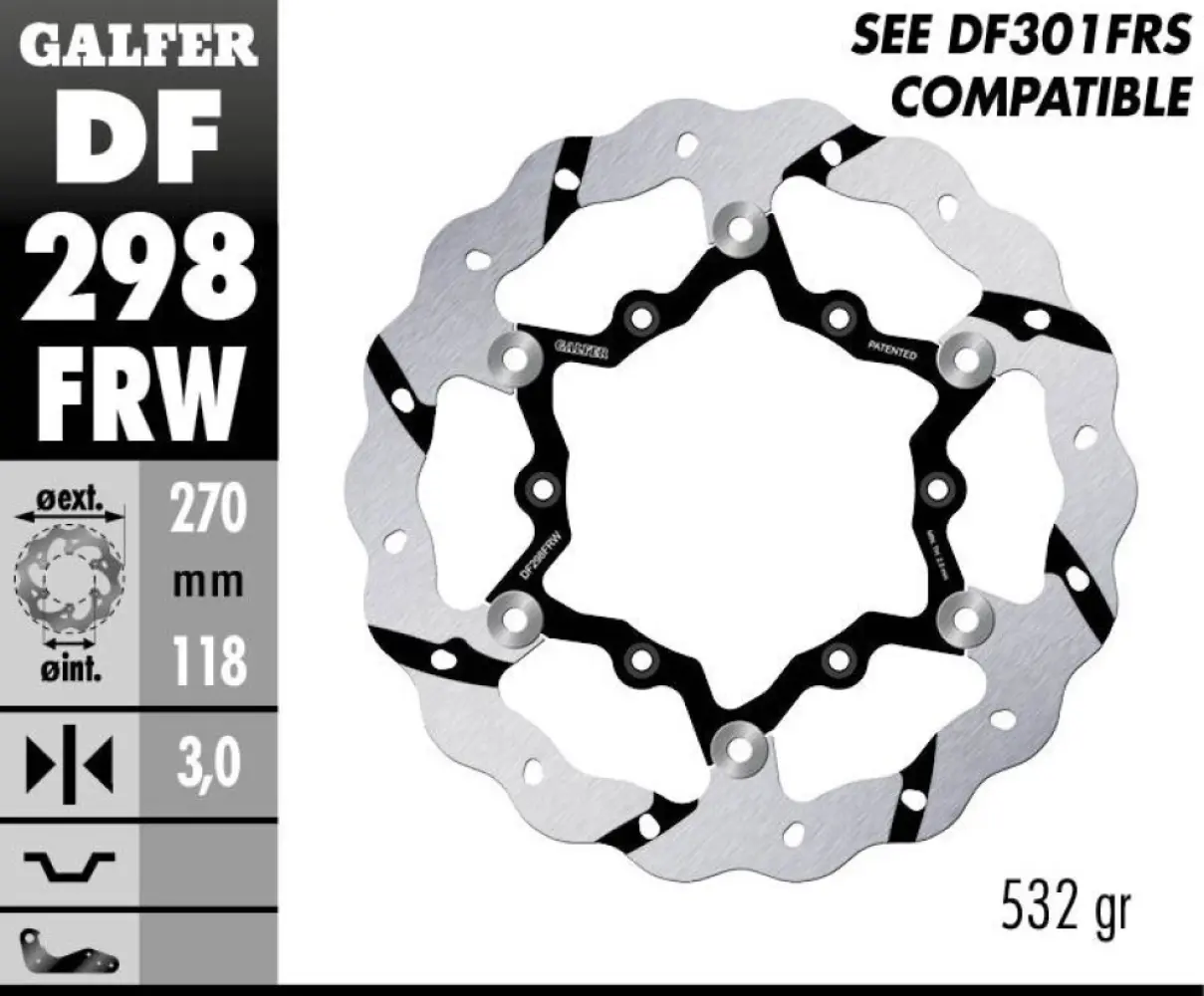 GALFER - BRAKE DISC FLOAT WAVE GROOVED - 17111726