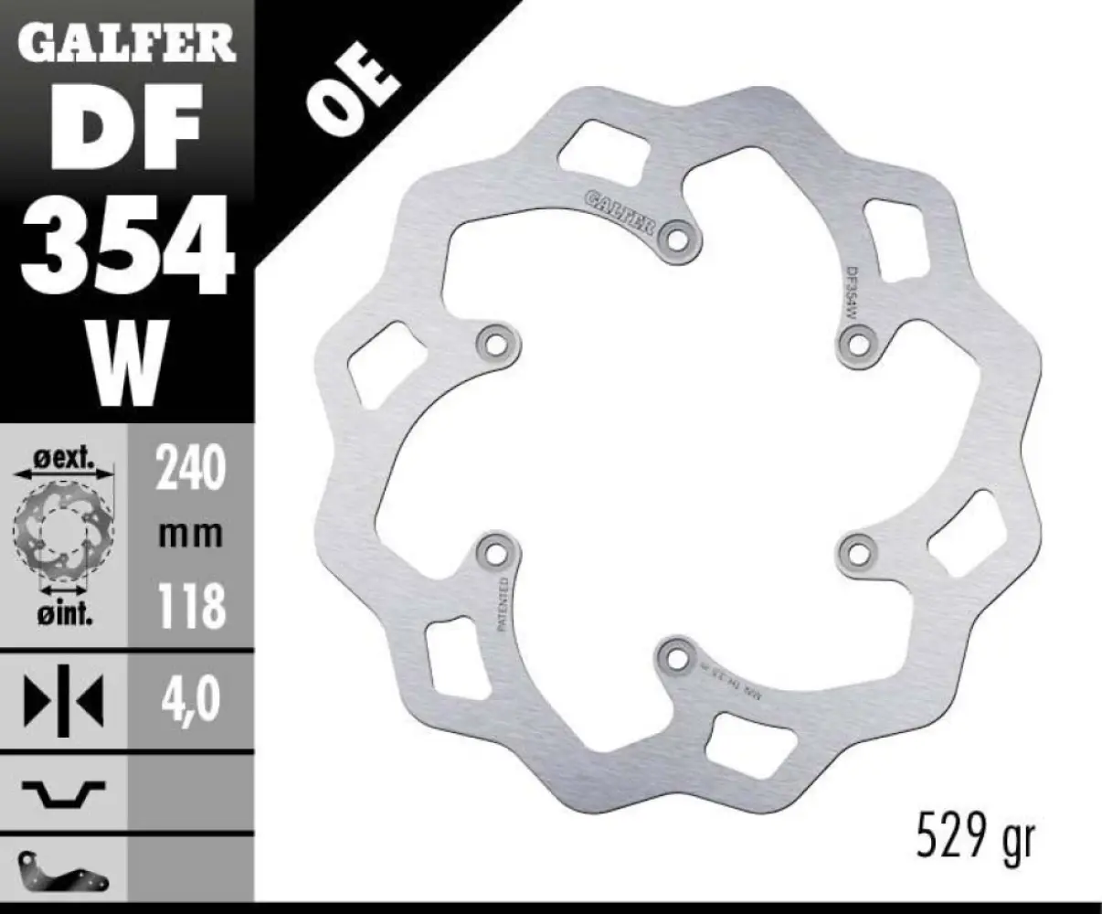 GALFER - BRAKE DISC FIXED WAVE - 17111735
