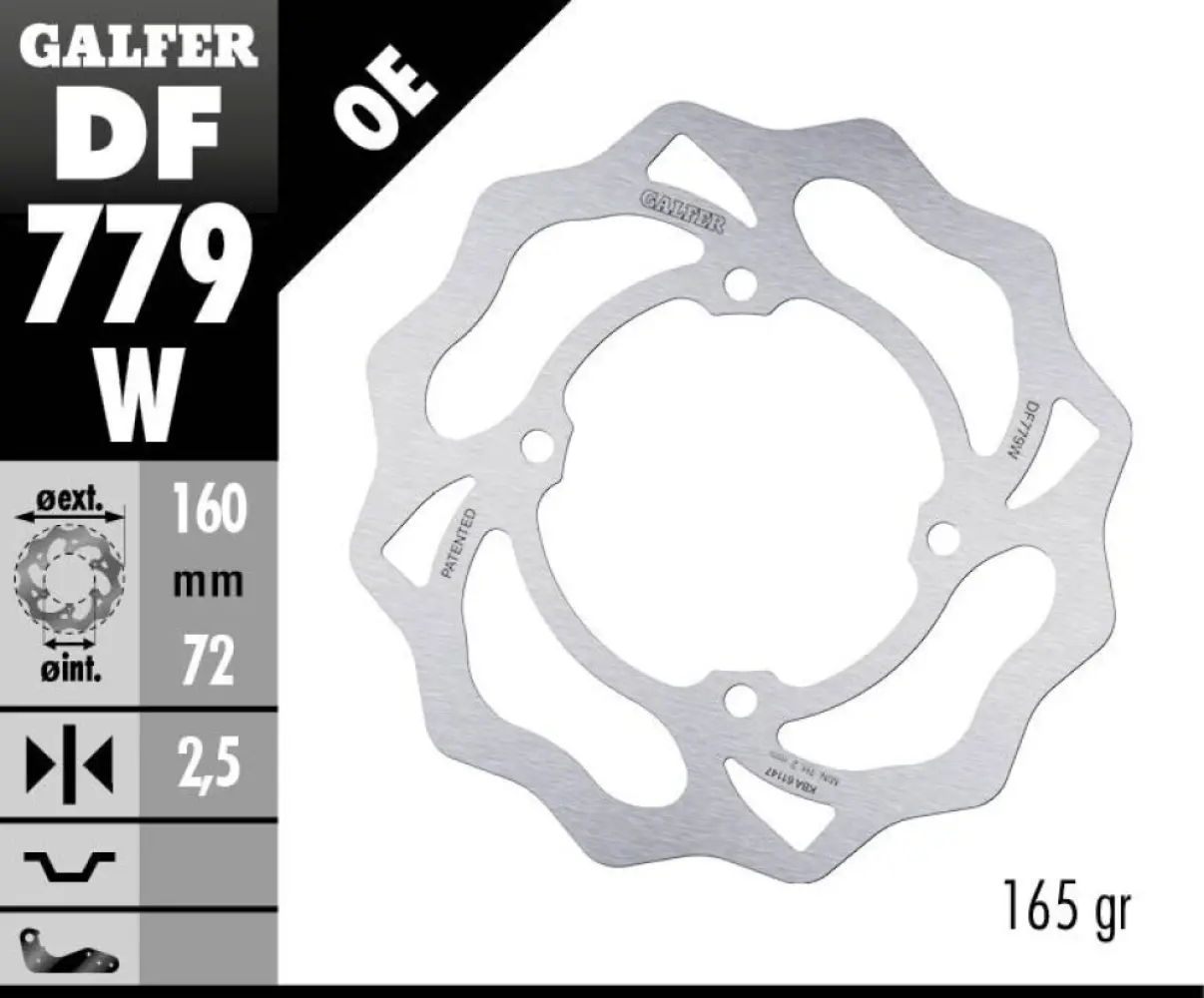 GALFER - BRAKE DISC FIXED WAVE - 17111760