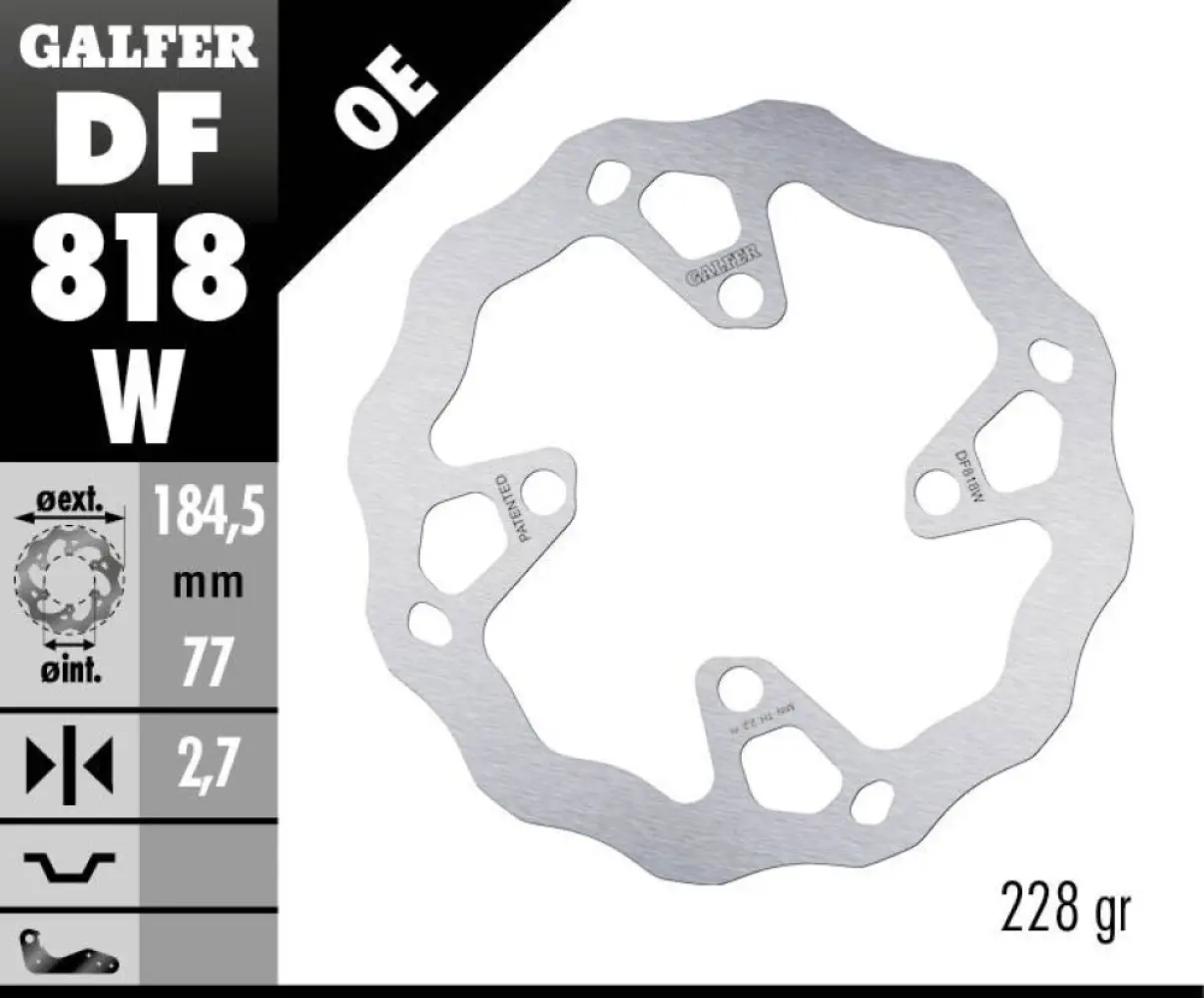 GALFER - BRAKE DISC WAVE FIXED - 17112272