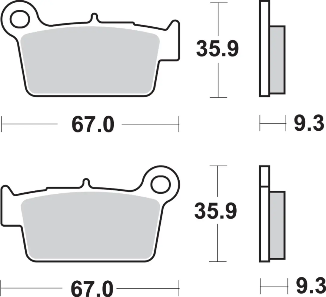SBS - BRAKE PAD SINT/CAR OFF - 17211600