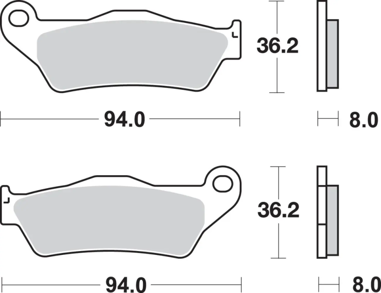 SBS - BRAKE PAD SINT REAR - 17211653