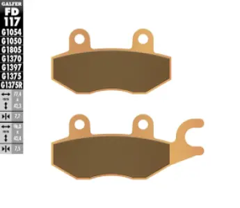 GALFER - BRAKE PAD SINTERED SPORT - 17213511