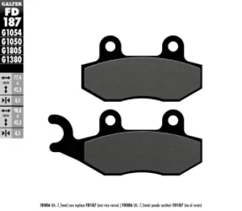 GALFER - BRAKE PAD SEMI METAL - 17213543