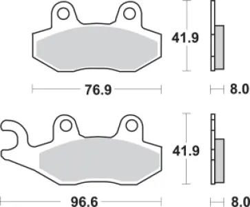 SBS - BRAKE PAD SINT REAR - 17220689