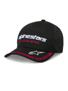 ALPINESTARS (CASUALS) - HAT CRV BILL INDENT BLACK/RED  - 25014413