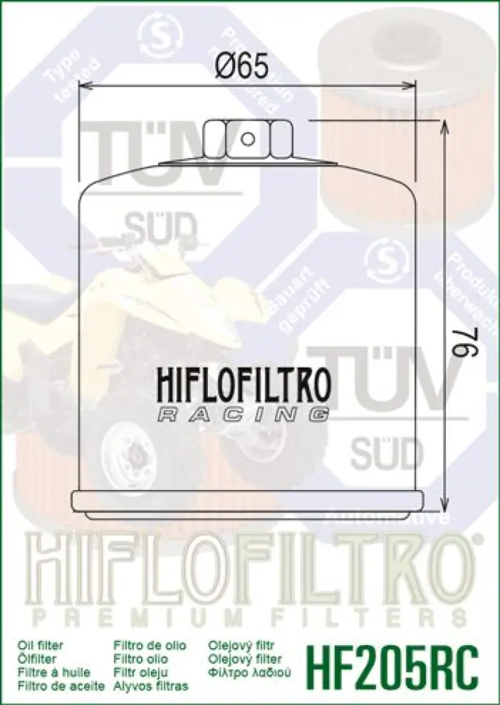 HIFLOFILTRO - OIL FILTER HIFLOFILTRO HF205 R - 07120694