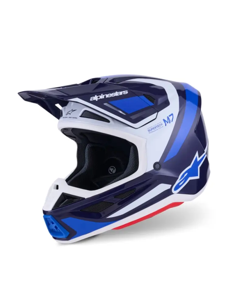 ALPINESTARS(MX) - HELMET SM7 RISE BLUE/WHITE XS - 01109069