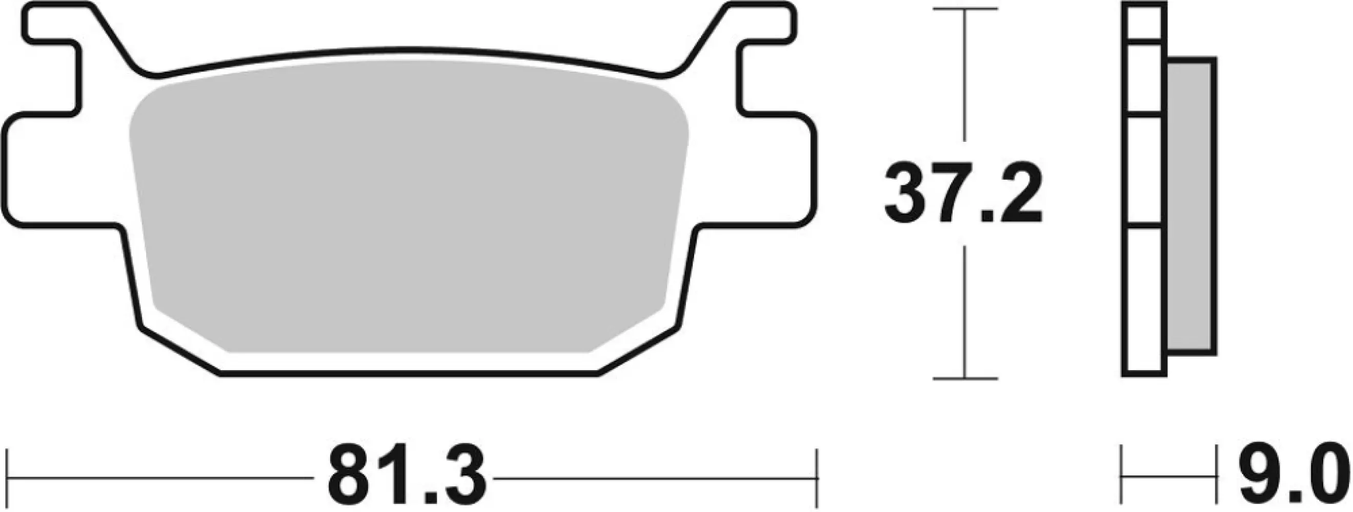 SBS - BRAKE PAD CAR/CER - 17200850