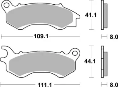SBS - BRAKE PAD CAR/CER - 17200888