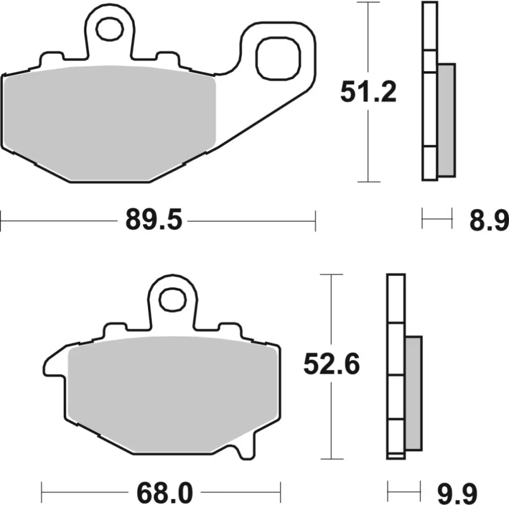 SBS - BRAKE PAD CAR/CER - 17201036