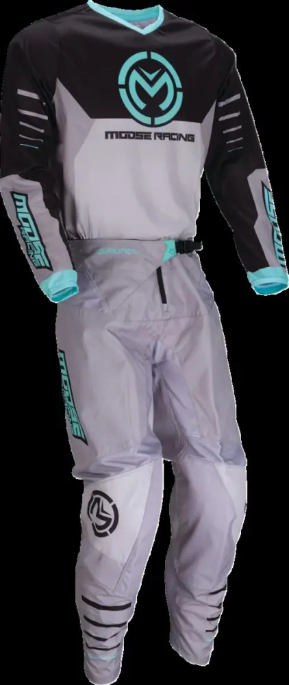 MOOSE OFFROAD SOFT-GOODS - JERSEY QUALIFIER GRAY/TEAL MD - 29108184