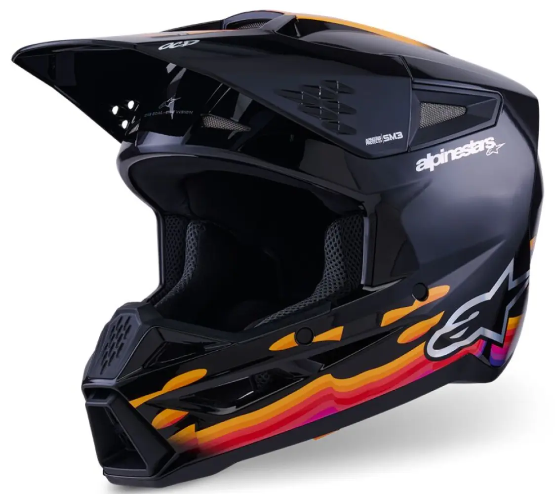 ALPINESTARS(MX) - HELMET SM3 FORCE BLACK-GLOSS 2 - 01109200