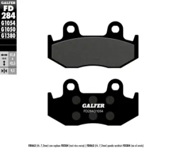 GALFER - BRAKE PAD SEMI METAL - 17213560