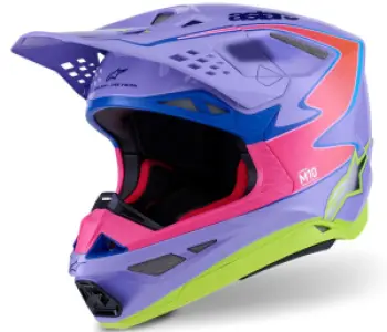 ALPINESTARS(MX) - HELMET SM10 JETT PURPLE/PINK X - 01109241