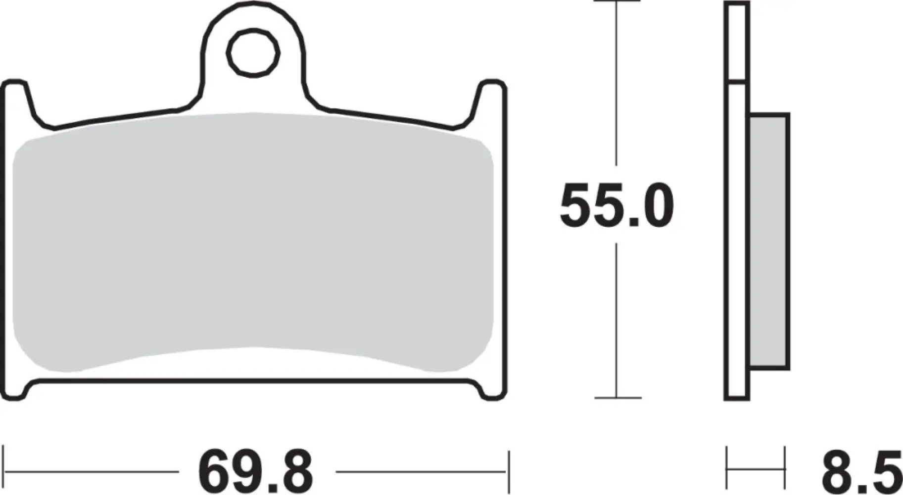 SBS - BRAKE PAD SINT FR - 17220694