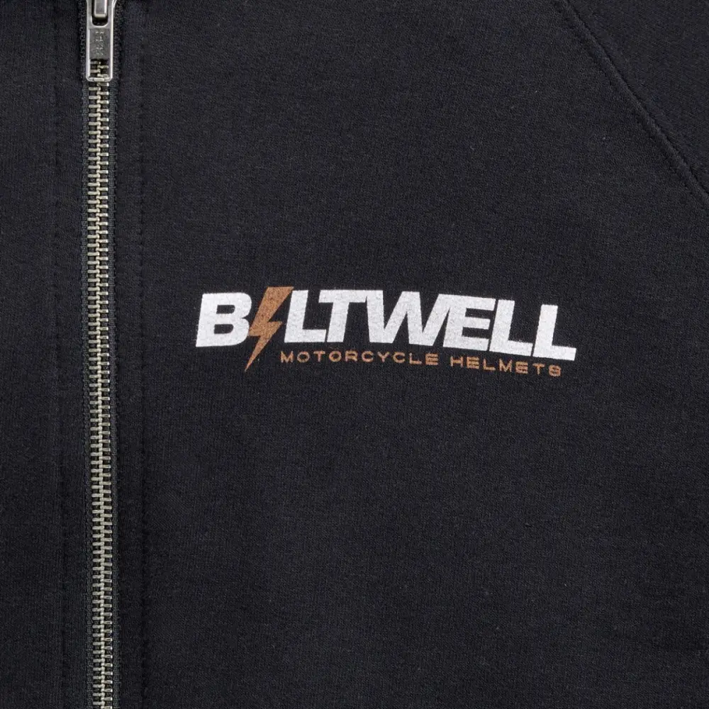 BILTWELL - HOODIE BOLTS ZIP BLACK XL - 30507110