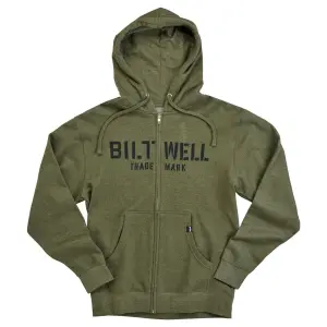 BILTWELL - HOODIE STENCIL ZIP OLIVE LG - 30507115