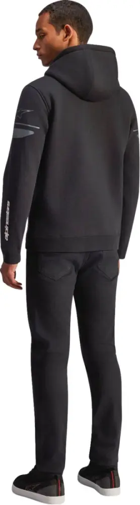 ALPINESTARS (CASUALS) - HOODIE ZIP ESEMEX BLACK/CHARCO - 30507155