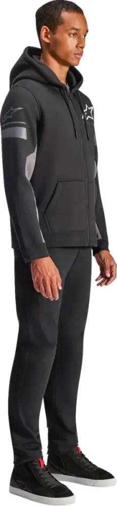 ALPINESTARS (CASUALS) - HOODIE ZIP ESEMEX BLACK/CHARCO - 30507157