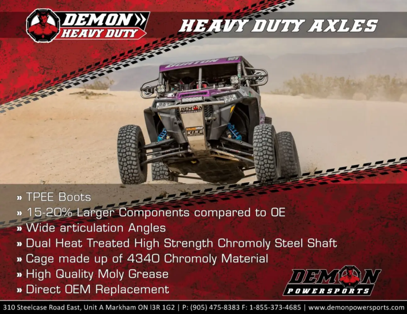 DEMON - AXLE HD PO RZR/SCRAMBLER/SPORT - 02141327