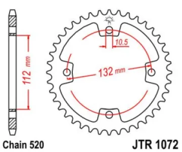 JT SPROCKETS - SPROCKET REAR 36T 520 - 12101430
