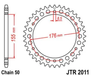 JT SPROCKETS - SPROCKET REAR 46T 530 - 12101445