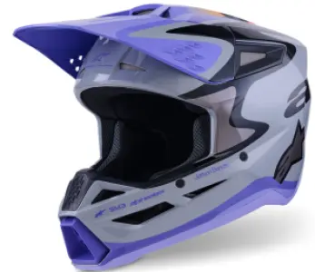 ALPINESTARS(MX) - HELMET YTH SM3 JETTSON GRAY/PU - 01111702