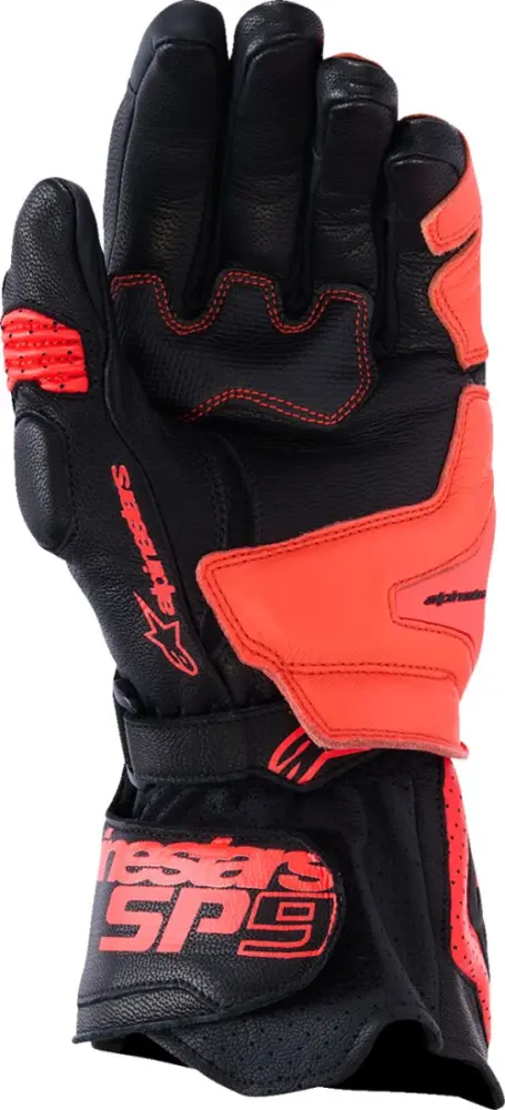 ALPINESTARS (ROAD) - GLOVE SP-9 BLACK/RED FLUO 2XL - 33101136